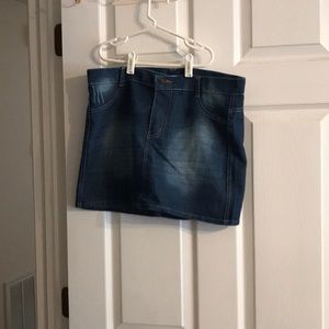 Jean mini skirt